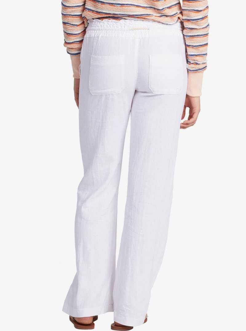 Roxy Oceanside Flared Pants Sea Salt | FEGMU-3678