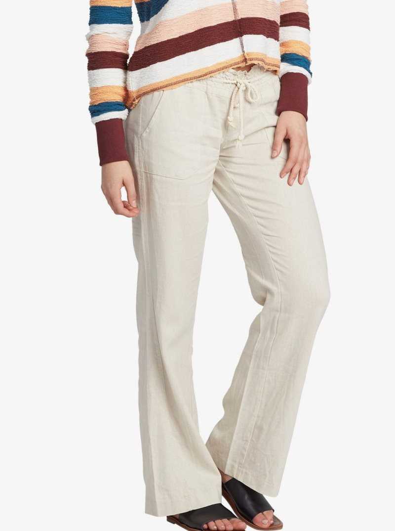 Roxy Oceanside Flared Pants Stone | GZVWH-2719