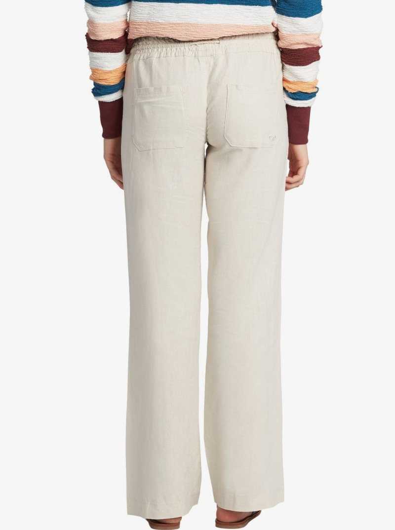 Roxy Oceanside Flared Pants Stone | GZVWH-2719