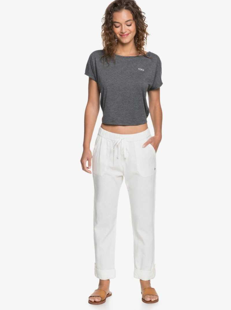 Roxy On The Seashore Cargo Pants Snow White | YUBCV-1496