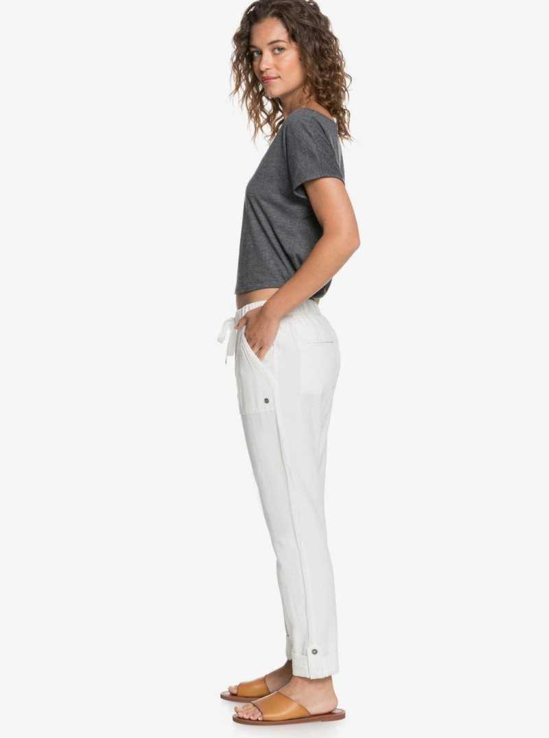 Roxy On The Seashore Cargo Pants Snow White | YUBCV-1496