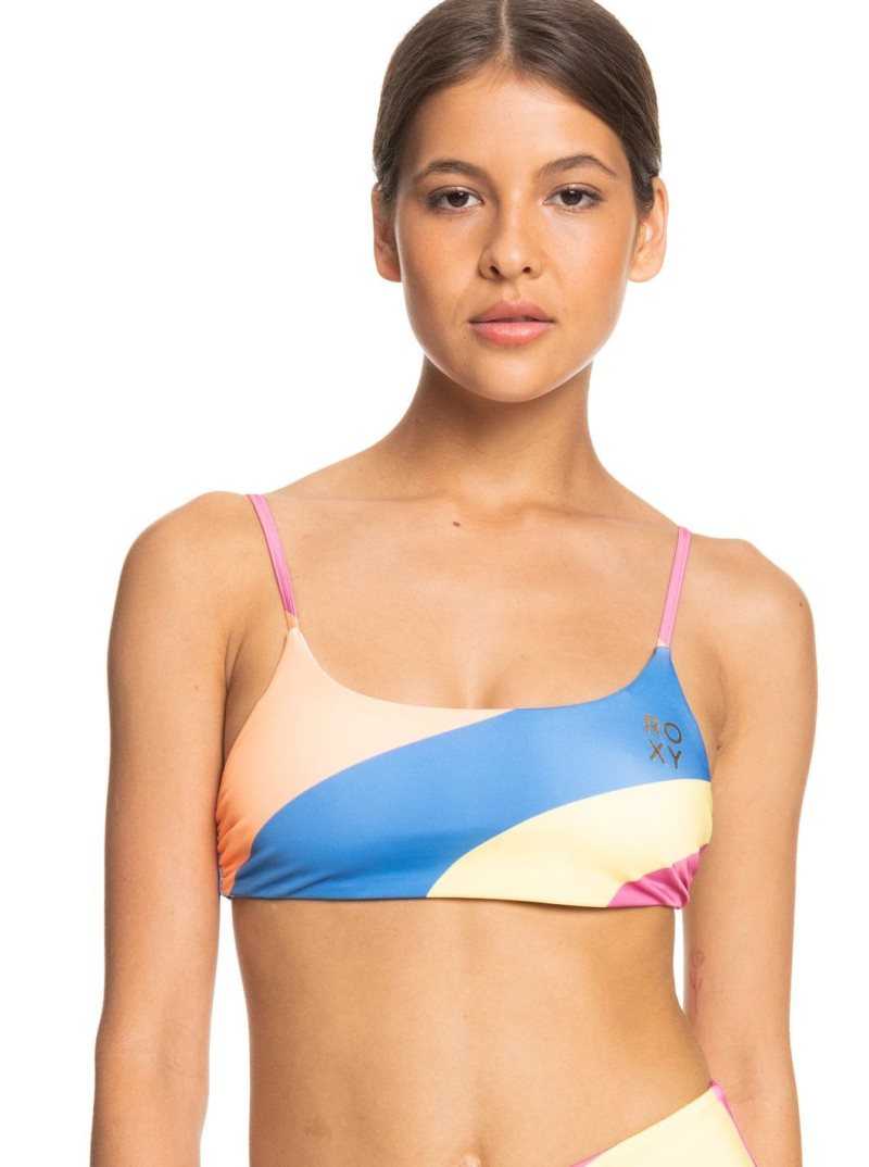 Roxy POP SURF Bralette Bikini Top Bright White | ZPEAJ-2973