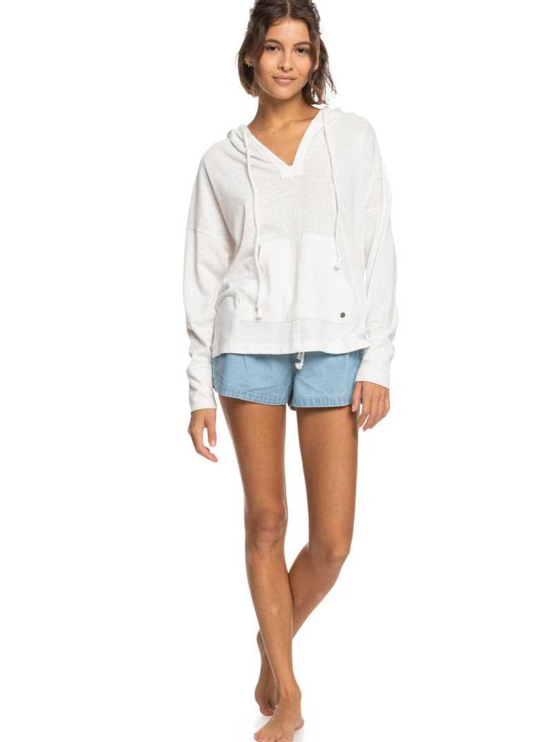 Roxy Paddle Out Knit Top Snow White | OFBQX-6380