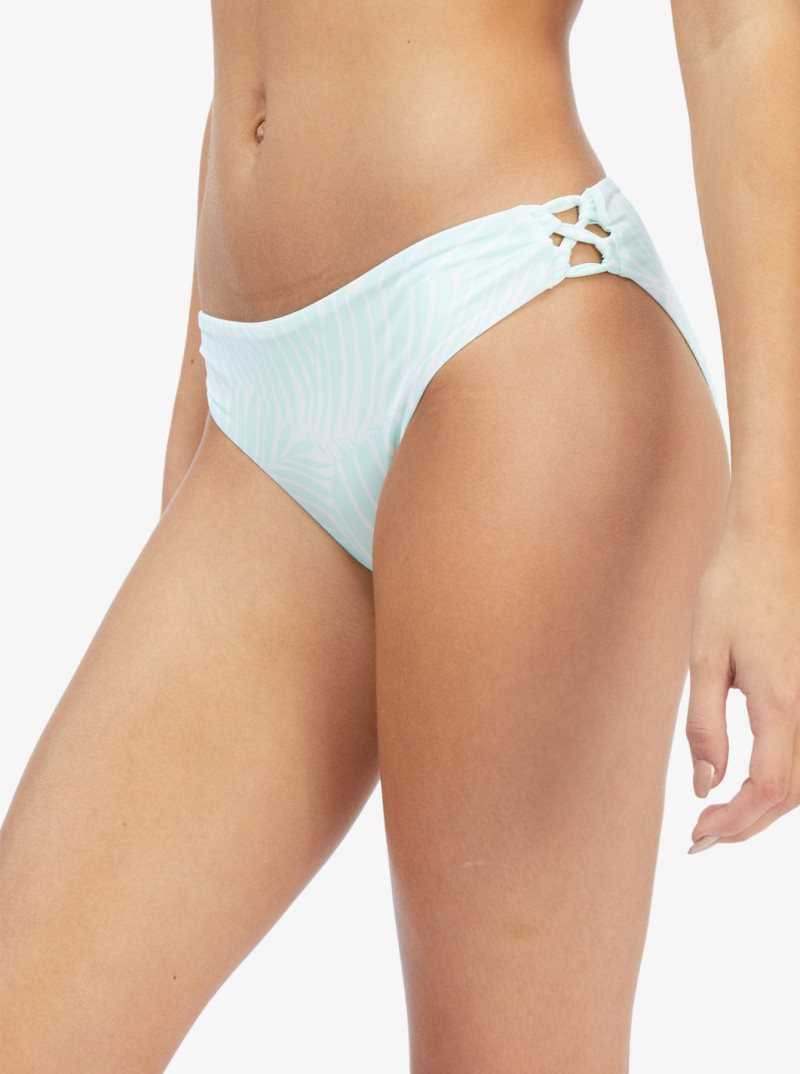 Roxy Palm Tree Dreams Hipster Bikini Bottoms Brook Green Palm Tree Dreams | MFLHU-5621