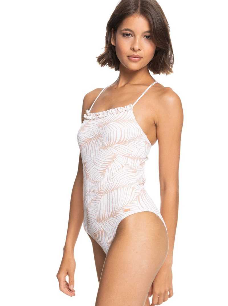 Roxy Palm Tree Dreams One-Piece Swimsuit Toast S Palm Tree | EBRMN-8391