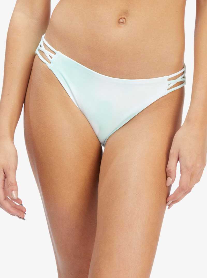 Roxy Palm Tree Dreams Regular Reversible Bikini Bottoms Brook Green Palm Tree Dreams | XJZTH-4836