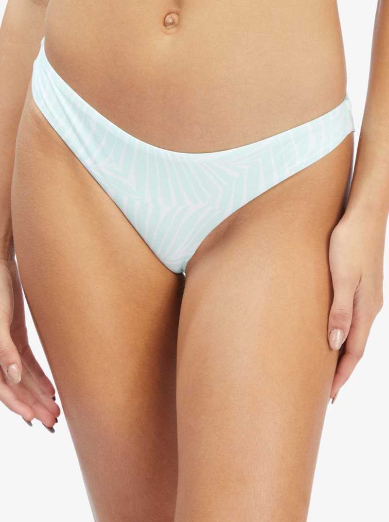 Roxy Palm Tree Dreams Tanga Bikini Bottoms Brook Green Palm Tree Dreams | VUOHP-0235