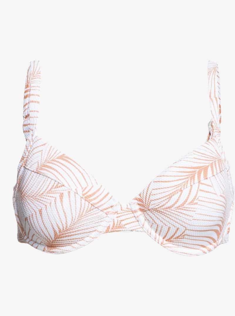 Roxy Palm Tree Dreams Underwired D-Cup Bikini Top Toast S Palm Tree | TPSBG-6482