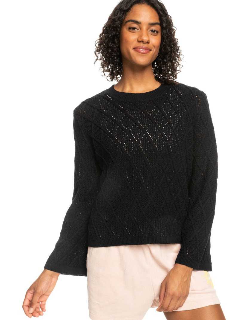 Roxy Paper Hearts Crew Neck Sweater Anthracite | PDBZJ-1704