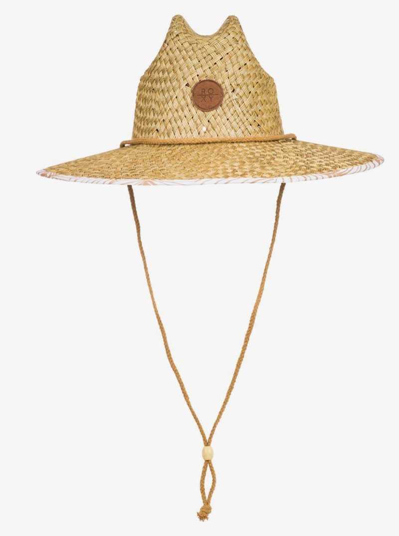 Roxy Pina To My Colada Straw Sun Hat Toast S Palm Tree | VMUAI-3961