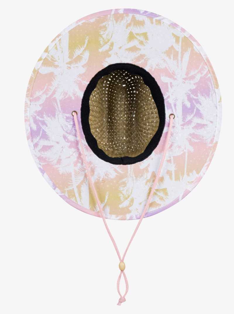 Roxy Pina To My Colada Sun Hat Peach Bud Lahaina Lights S | SIWOV-8496