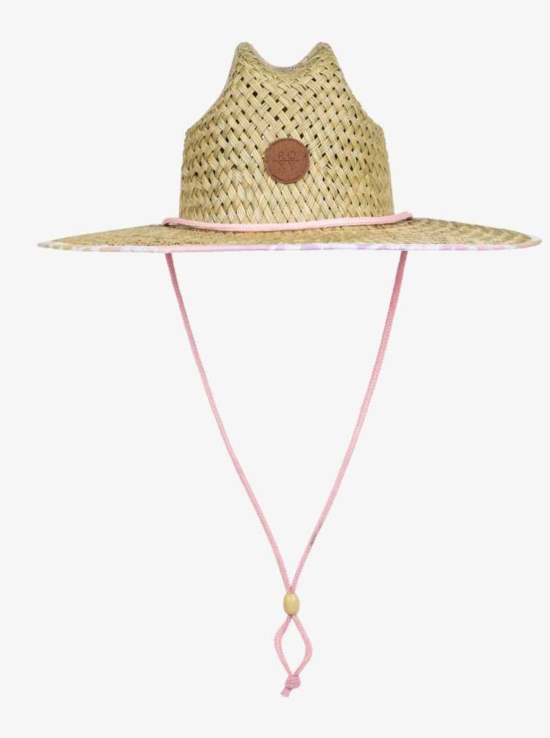 Roxy Pina To My Colada Sun Hat Peach Bud Lahaina Lights S | SIWOV-8496