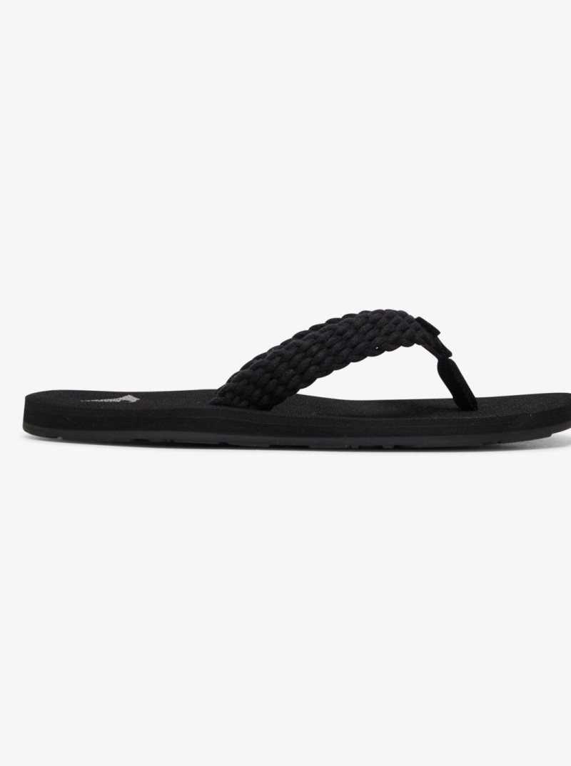 Roxy Porto Flip-Flops Black | HZTDW-7621