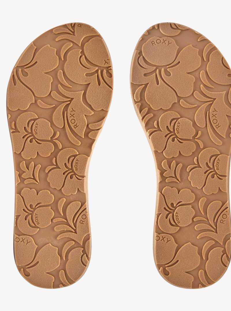 Roxy Porto Raffia Flip-Flops Multi | NFRDE-6897