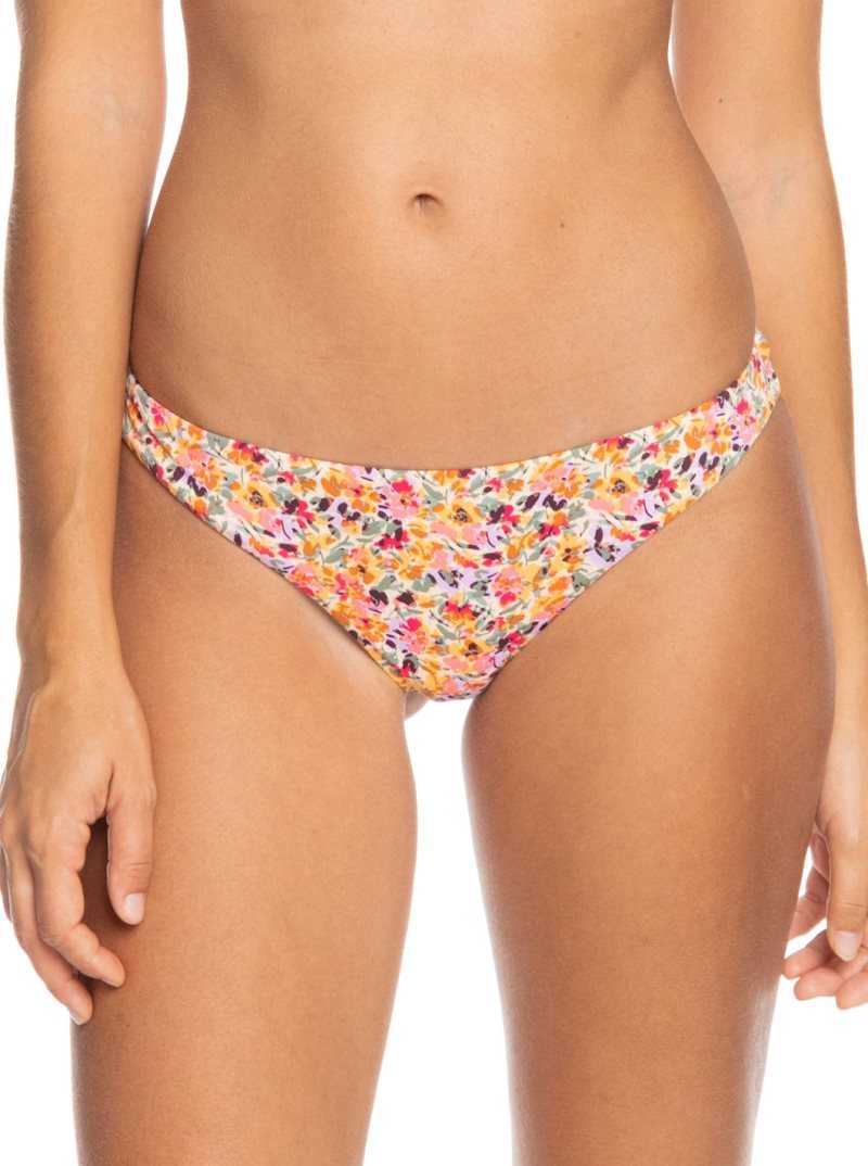 Roxy Printed Beach Classics Cheeky Bikini Bottoms Pastel Rose Swept Up Floral | CJXVO-2184