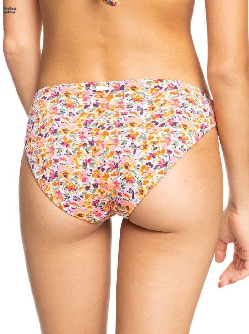 Roxy Printed Beach Classics Hipster Bikini Bottoms Pastel Rose Swept Up Floral | NFCBA-4736