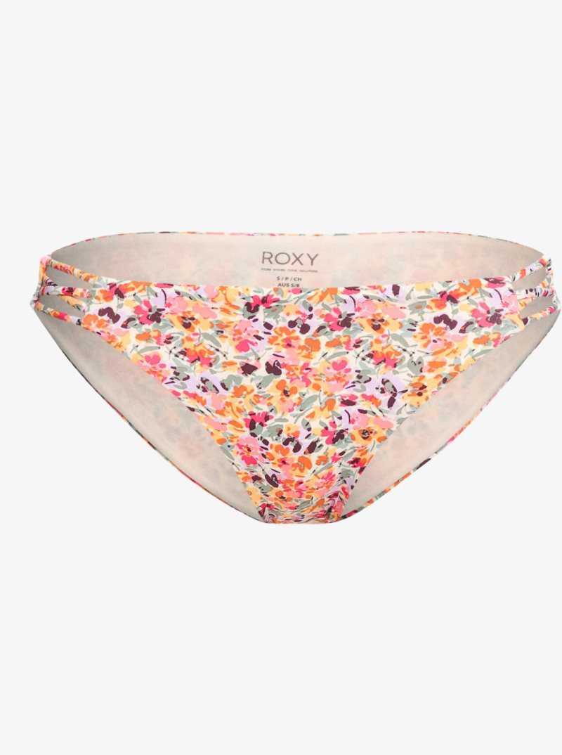 Roxy Printed Beach Classics Hipster Bikini Bottoms Pastel Rose Swept Up Floral | NFCBA-4736