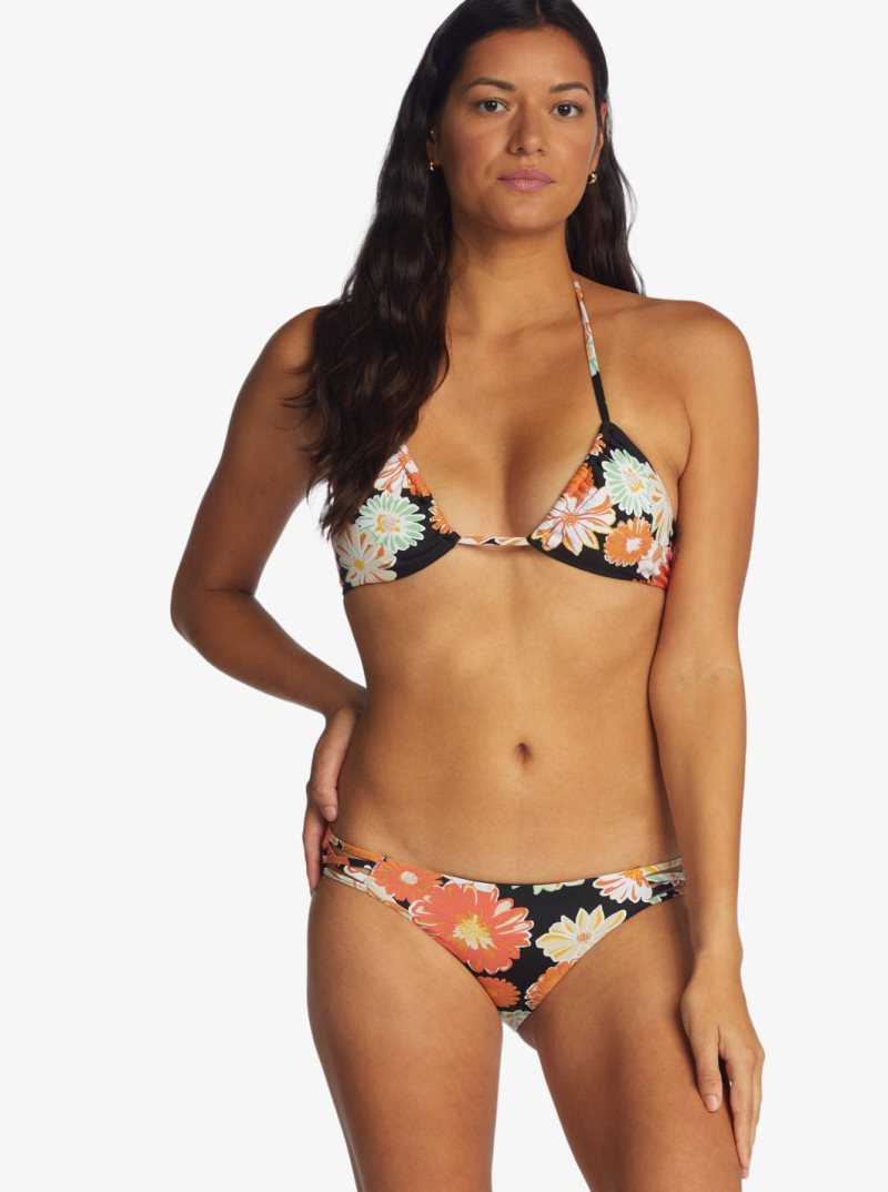 Roxy Printed Beach Classics Hipster Bikini Bottoms Anthracite Boogie Chillen | STVCA-5246