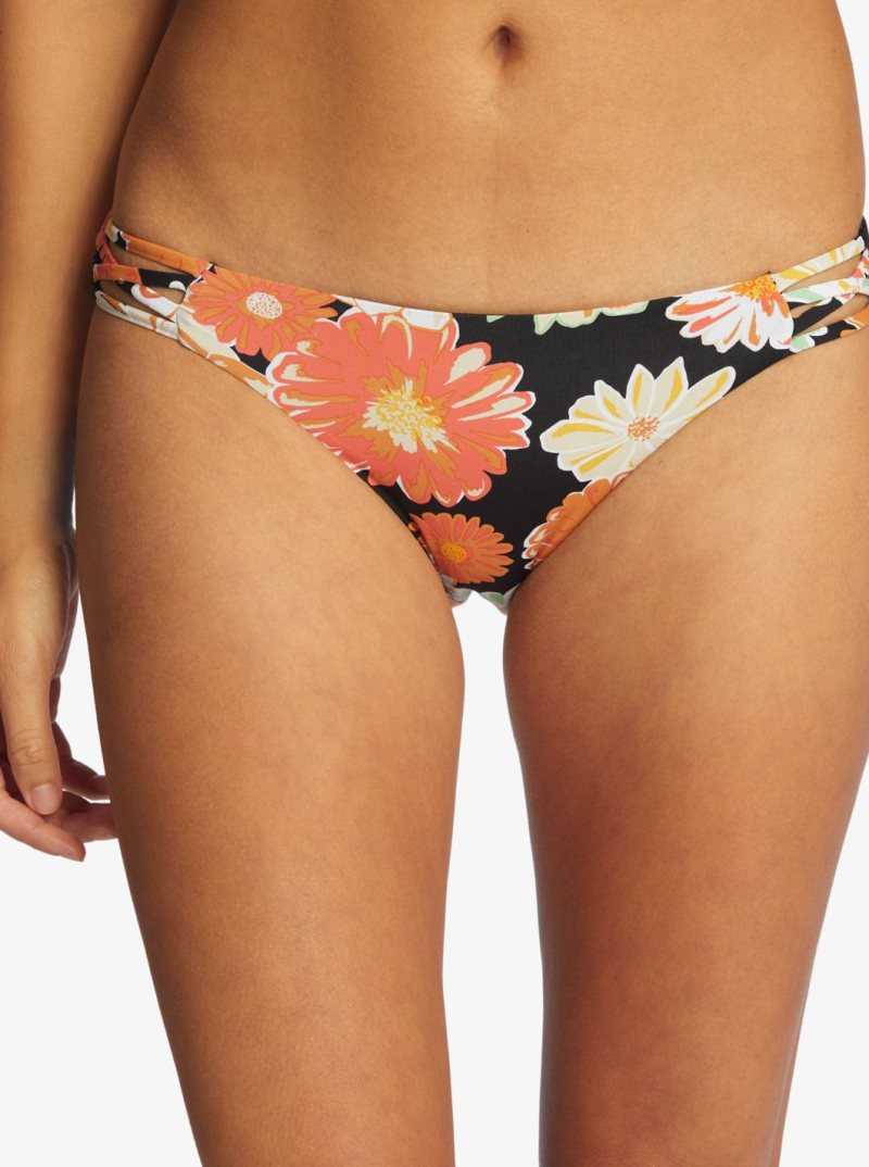 Roxy Printed Beach Classics Hipster Bikini Bottoms Anthracite Boogie Chillen | STVCA-5246