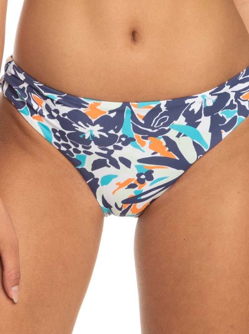 Roxy Printed Beach Classics Hipster Bikini Bottoms Bijou Blue Tropical Daze | VZPDR-7354