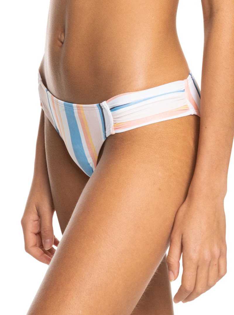 Roxy Printed Beach Classics Moderate Bikini Bottoms Peach Whip Sand Stripper | DZMEB-4835