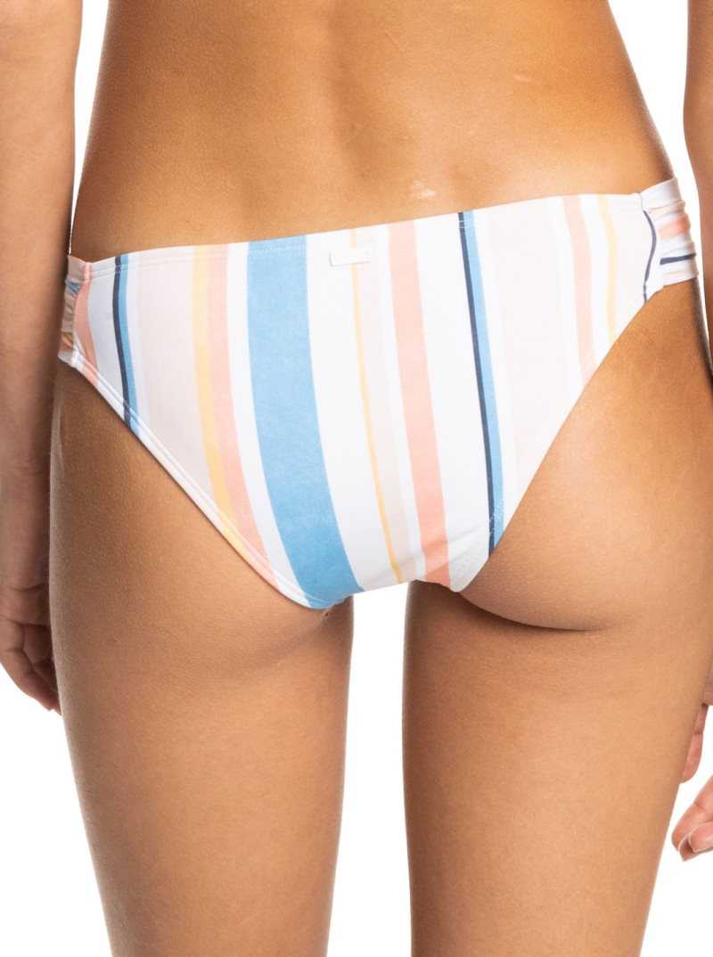 Roxy Printed Beach Classics Moderate Bikini Bottoms Peach Whip Sand Stripper | DZMEB-4835