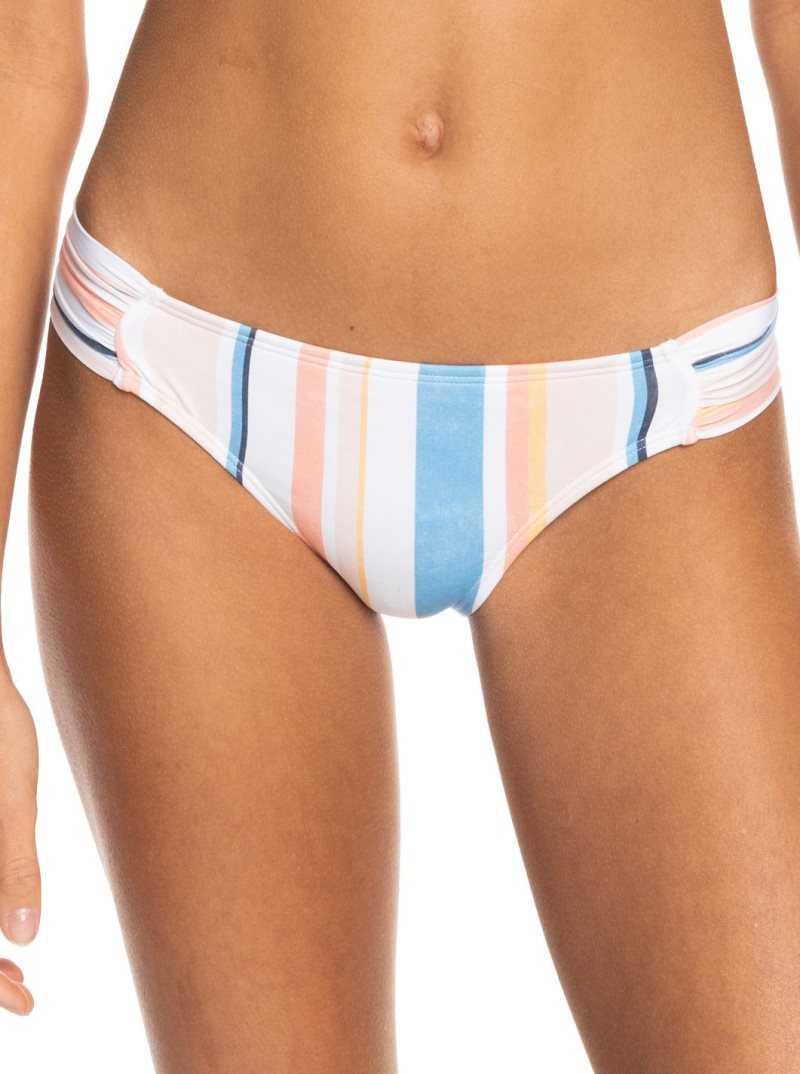 Roxy Printed Beach Classics Moderate Bikini Bottoms Peach Whip Sand Stripper | DZMEB-4835