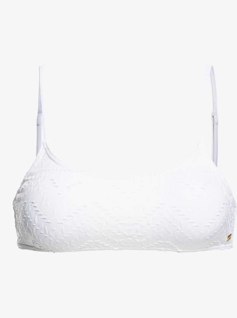 Roxy Quiet Beauty Bralette Bikini Top Bright White | EHOMY-7316