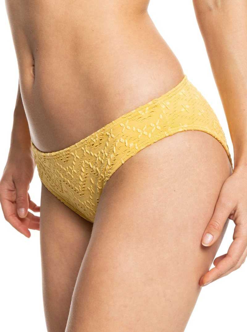 Roxy Quiet Beauty Hipster Bikini Bottoms Ochre | HWQXZ-5901