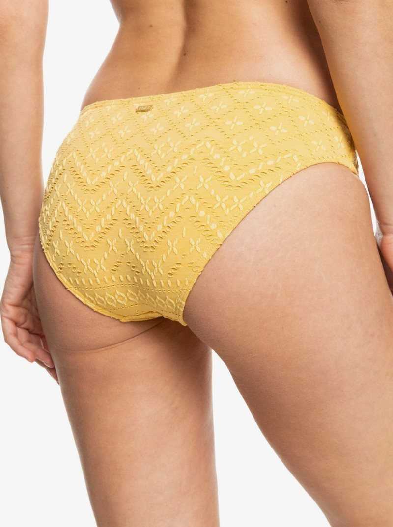 Roxy Quiet Beauty Hipster Bikini Bottoms Ochre | HWQXZ-5901