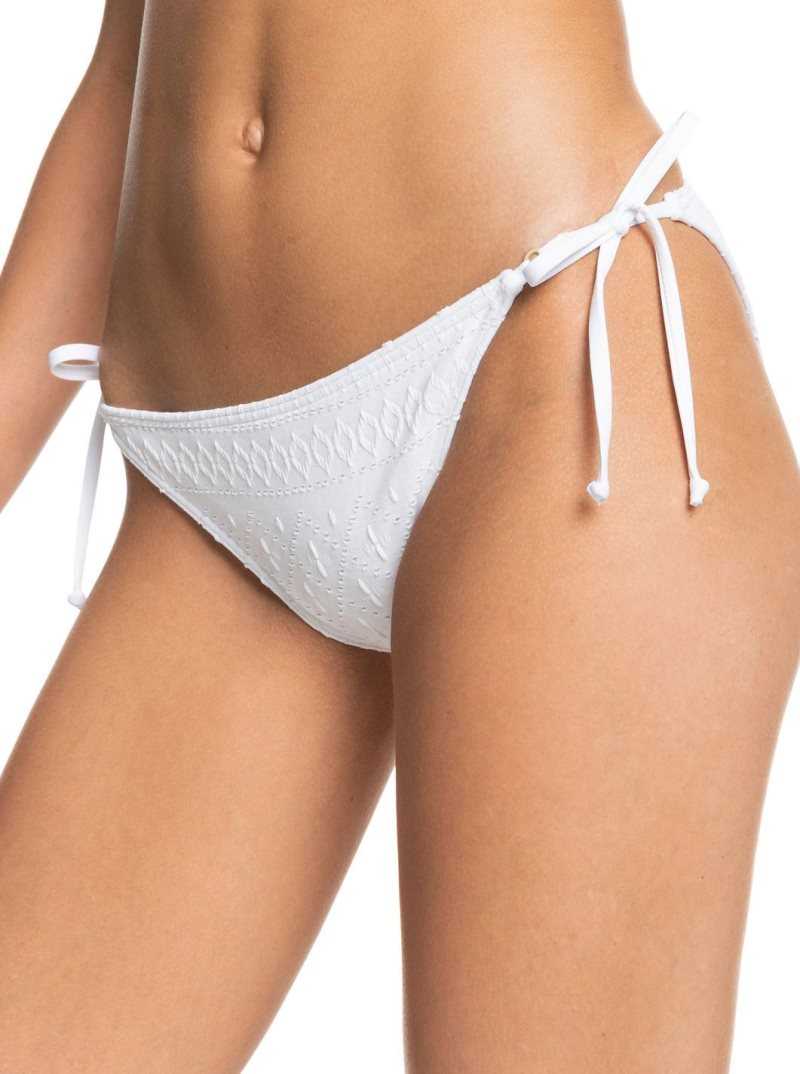 Roxy Quiet Beauty Tie Side Bikini Bottoms Bright White | MXDEF-8093