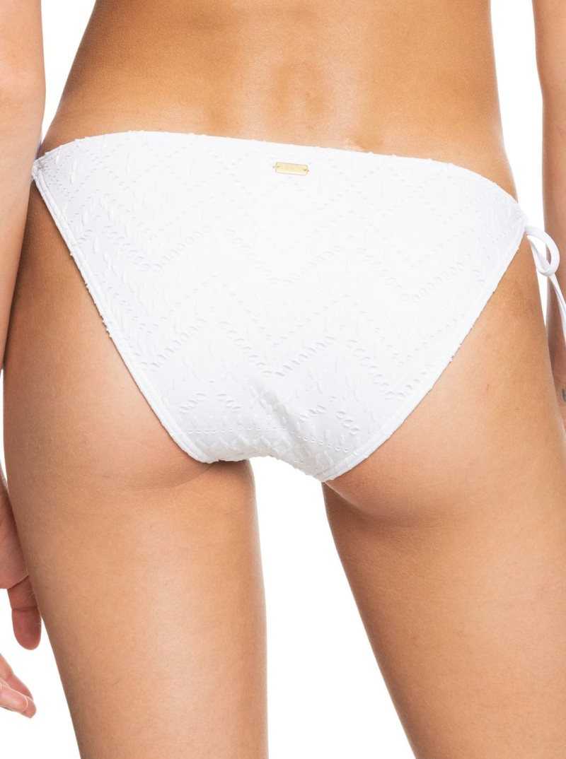 Roxy Quiet Beauty Tie Side Bikini Bottoms Bright White | MXDEF-8093