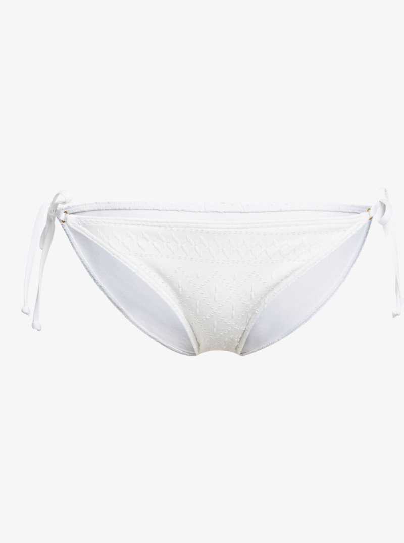 Roxy Quiet Beauty Tie Side Bikini Bottoms Bright White | MXDEF-8093