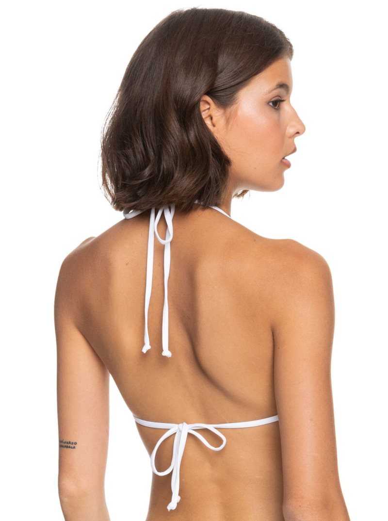 Roxy Quiet Beauty Triangle Bikini Top Bright White | NHZSK-9621