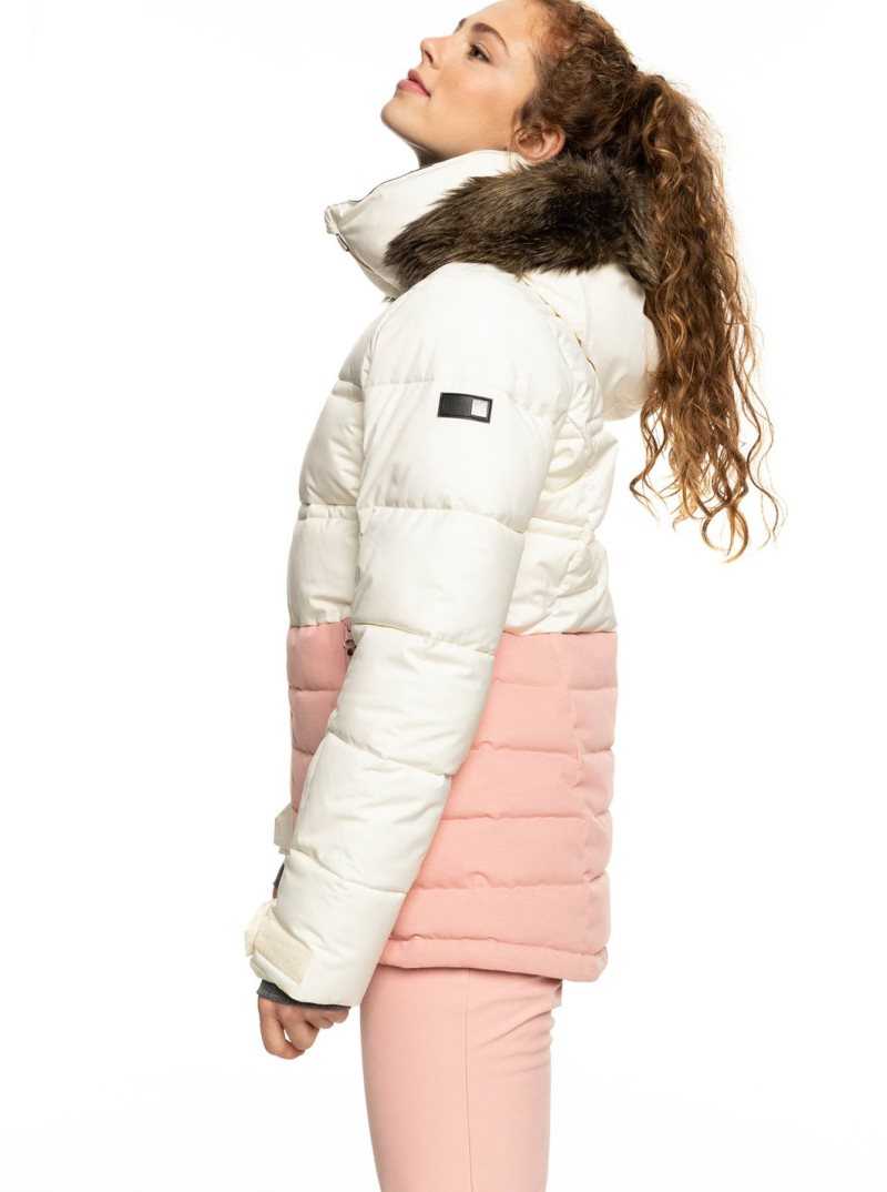 Roxy Quinn Insulated Snow Jacket Egret | ETPJW-5167