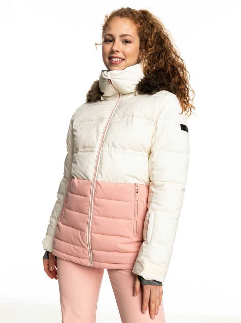 Roxy Quinn Insulated Snow Jacket Egret | ETPJW-5167