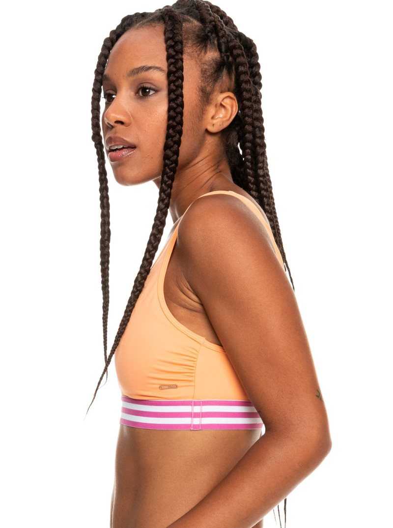 Roxy Rad Retro Elongated Triangle Bikini Top Cantaloupe | UBKEV-4379