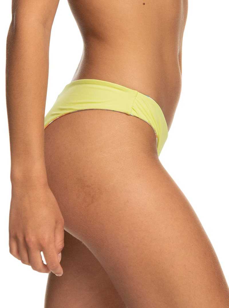 Roxy Retro Reversible Cheeky Bikini Bottoms Snow White Pualani Combo | GKNFU-9136