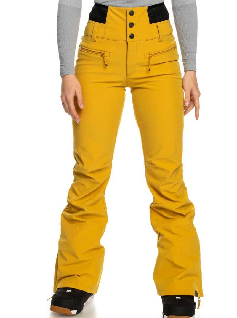 Roxy Rising High Shell Snow Pants Honey | AWFDO-1025