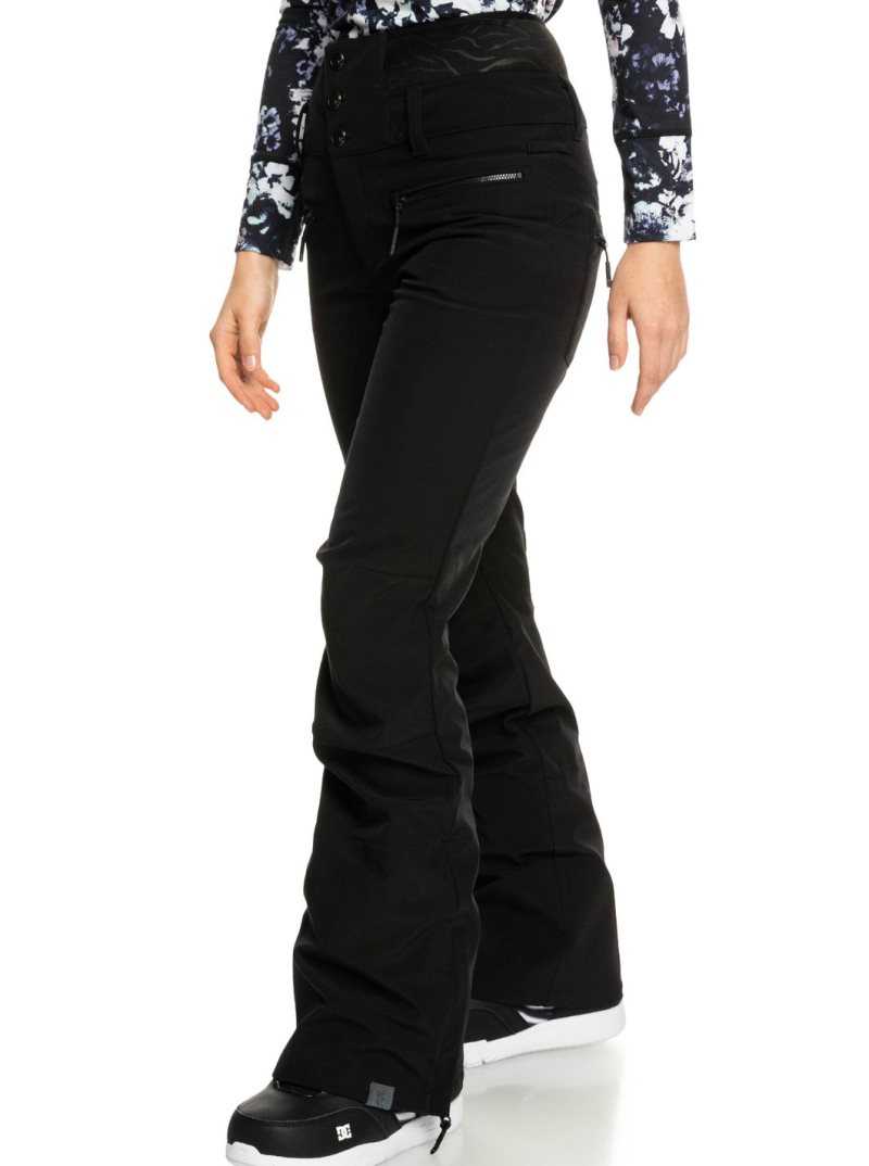 Roxy Rising High Shell Snow Pants True Black | OXFWS-5908