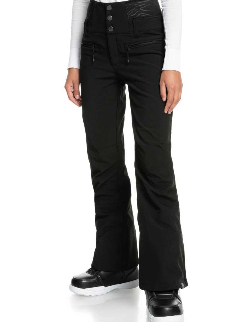 Roxy Rising High Short Shell Snow Pants True Black | MPQIJ-2873