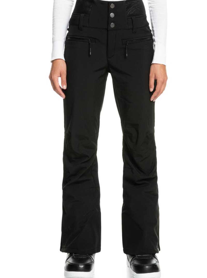 Roxy Rising High Short Shell Snow Pants True Black | MPQIJ-2873