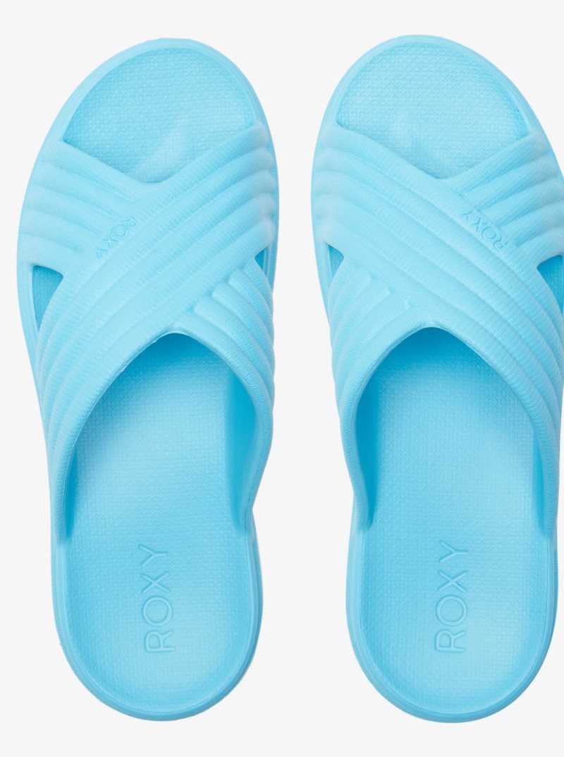 Roxy Rivie Sandals Aqua | CSGMD-3549