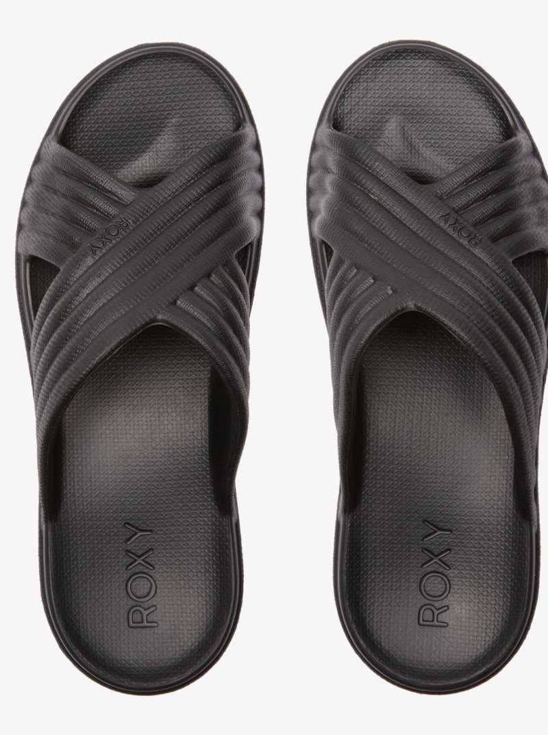 Roxy Rivie Sandals Black | ZXOKR-8950