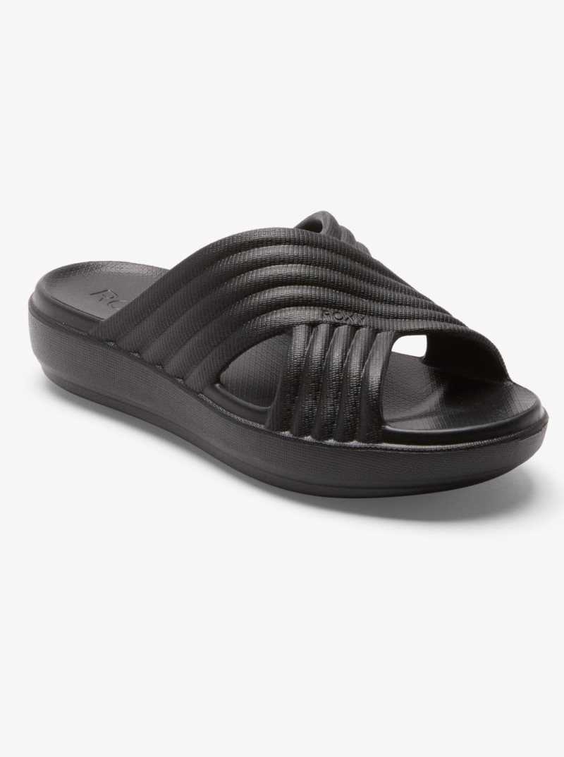 Roxy Rivie Sandals Black | ZXOKR-8950