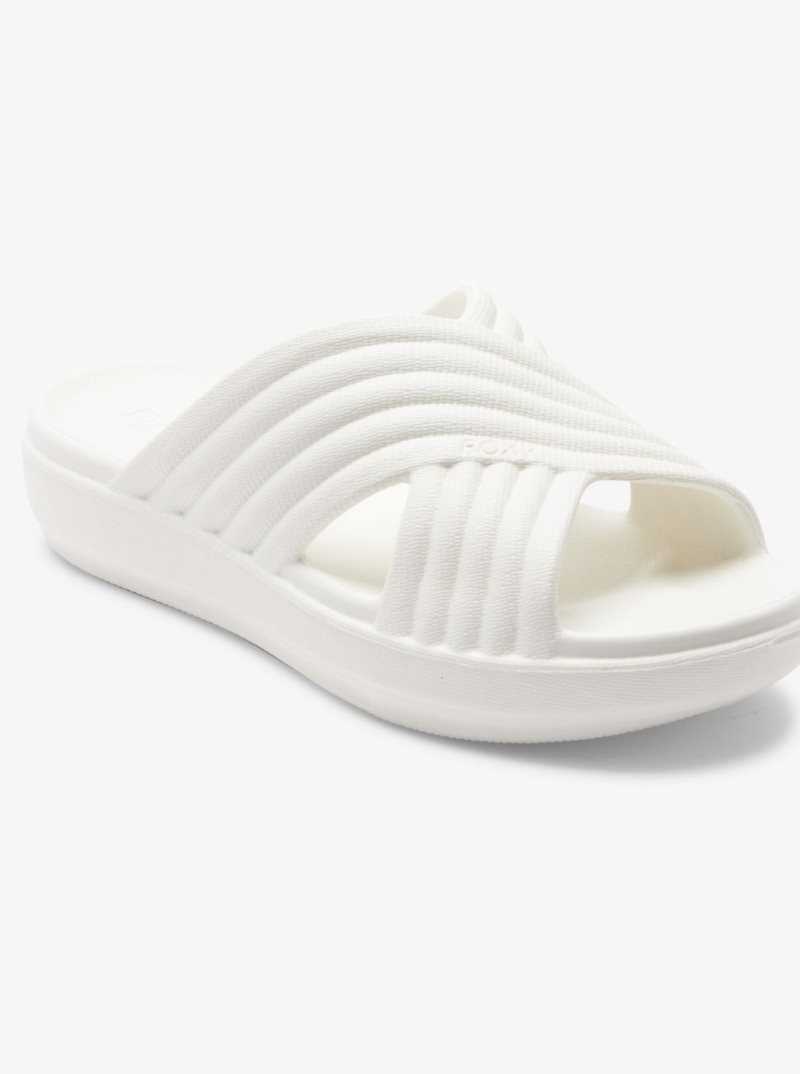 Roxy Rivie Sandals White | KQBPG-9518