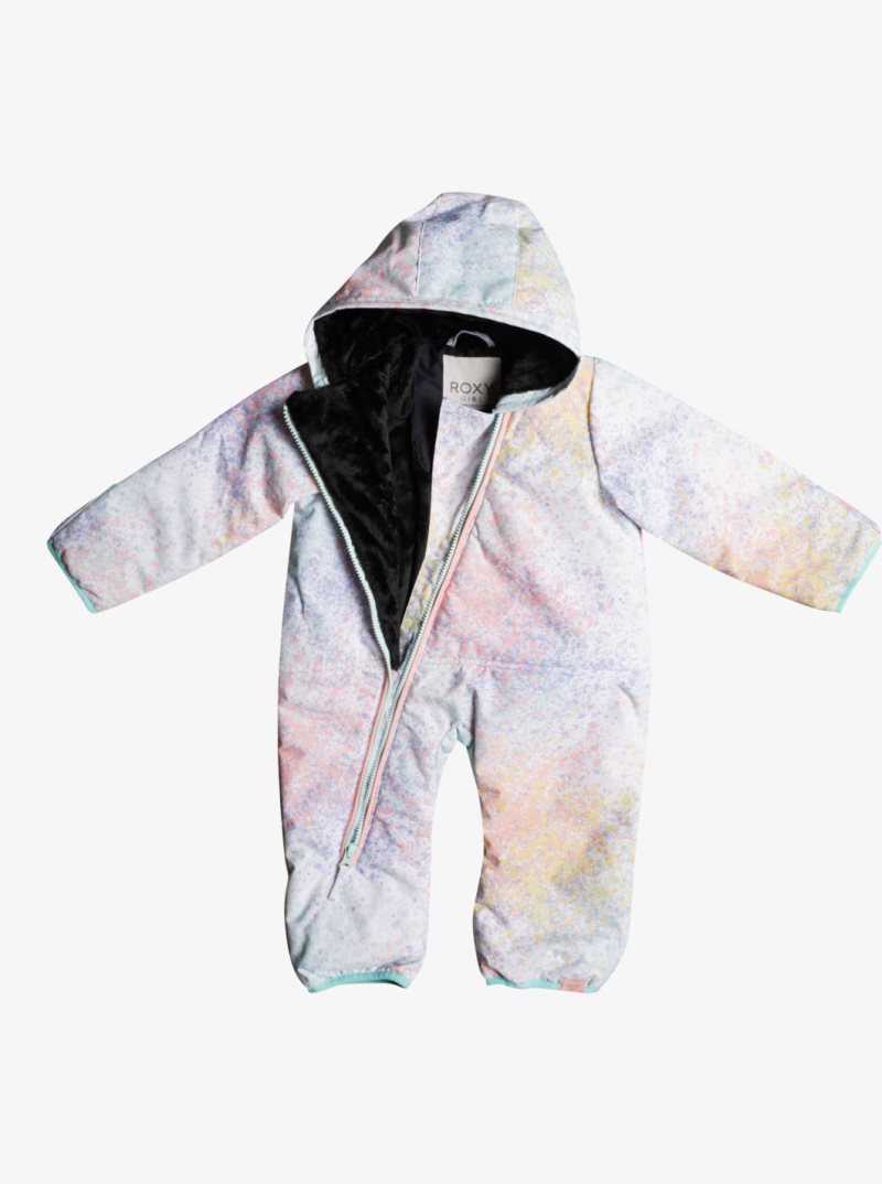 Roxy Rose Insulated Snow Suit Baby Bright White Splash | DVHSI-4350