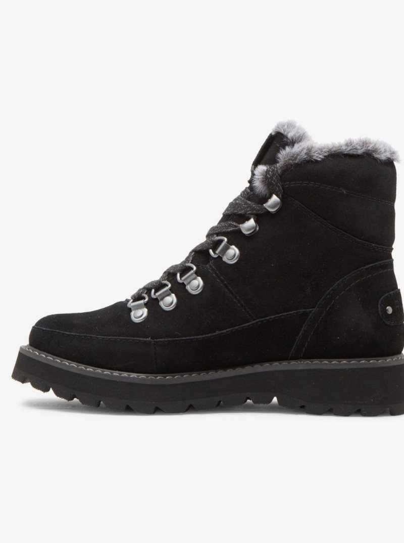 Roxy Sadie Lace-Up Boots Anthracite | YCDTB-2034