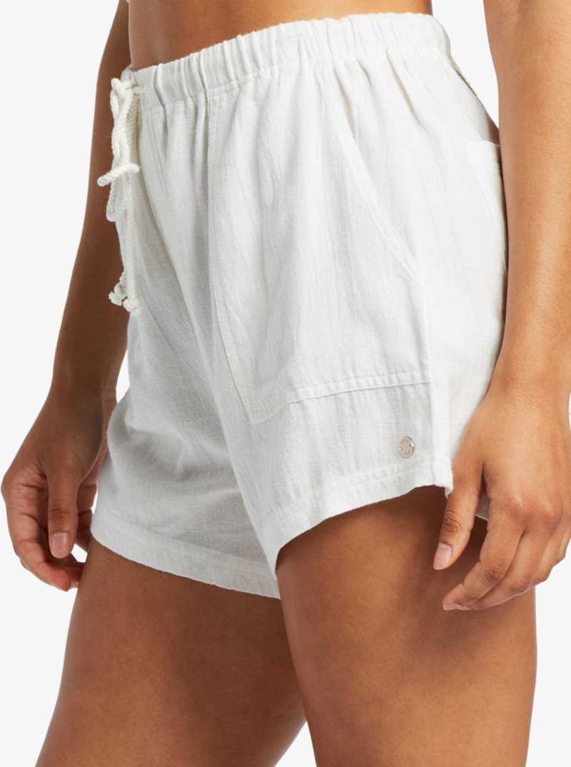 Roxy Sand And Sea Elastic Shorts Snow White | HKIPM-0451