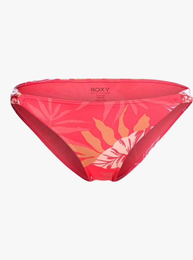 Roxy Seaside Tropics Mid-Waist Bikini Bottoms Hibiscus Seaside Tropics V1 S | QLBZA-5019